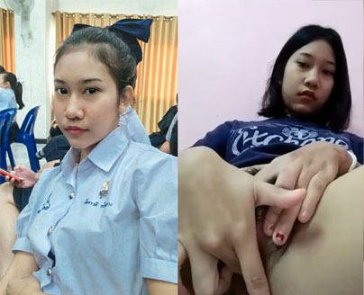 น้องนักเรียน ม.ปลายวัยใส ตกเบ็ดหี ช่วยตัวเอง น่าารักมาก