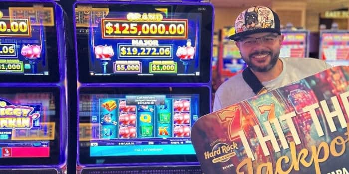 ผู้เล่นสล็อต Hard Rock Tampa ชนะเงินรางวัล 389 ครั้งในหนึ่งวัน รวม 1.8 ล้านดอลลาร์