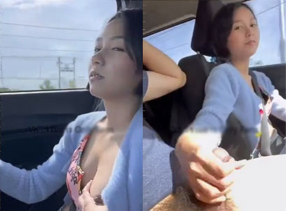 Onlyfans น้องเจ้ย Bararungbung ขับรถพร้อมชักว่าวให้แฟน แก้เงี่ยน