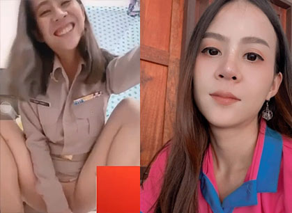 ครูสาว พักเที่ยง เงี่ยนหี นั่งขย่มดิลโด้กระแทกรัวๆ คาชุดราชการเลย